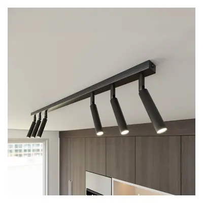 EMIBIG LIGHTING Stropní svítidlo Ivi, 6 světel, délka 90 cm, černá, kov, G9