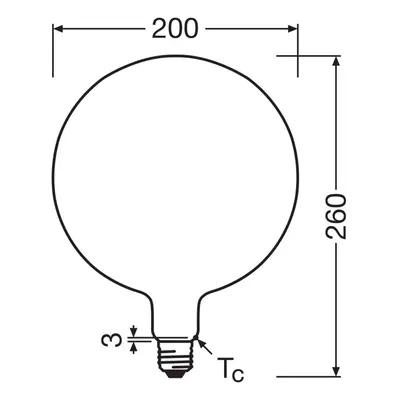 OSRAM OSRAM LED Vintage 1906 Big Globe E27 7,3W 2700K matná stmívatelná