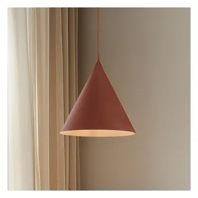 TK Lighting Závěsné svítidlo Cono, jedno světlo, Ø 25 cm, cihlově červená