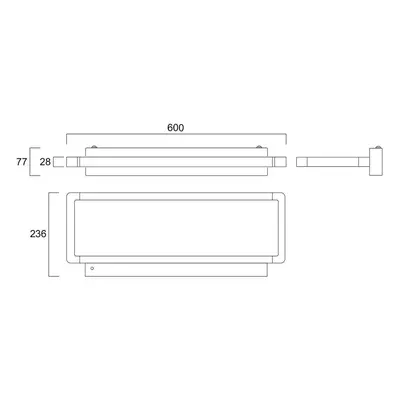 Sylvania Nástěnné svítidlo LED Sylvania Areum, 60 x 24 cm, bílé, 840 ks