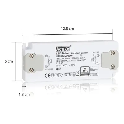 AcTEC AcTEC Slim LED ovladač CC 700mA, 20W