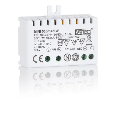 AcTEC AcTEC Mini LED ovladač CC 500mA, 6W, IP20