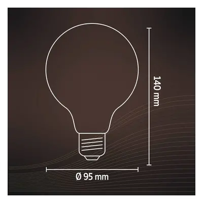 Calex Calex E27 G95 3,8W LED filament flex 821 zlatá dim