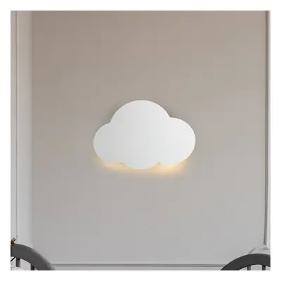 TK Lighting Nástěnné svítidlo Cloud, bílé, ocel, nepřímé světlo, 38 x 27 cm