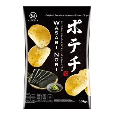 Koikeya chipsy s příchutí wasabi a nori 100 g