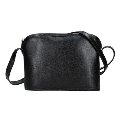 Kožená dámská crossbody kabelka Hexagona 111747 - černá