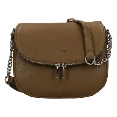 Dámská crossbody kabelka David Jones Daelas - zeleno-hnědá