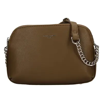 Dámská crossbody kabelka David Jones Petresco - zeleno-hnědá