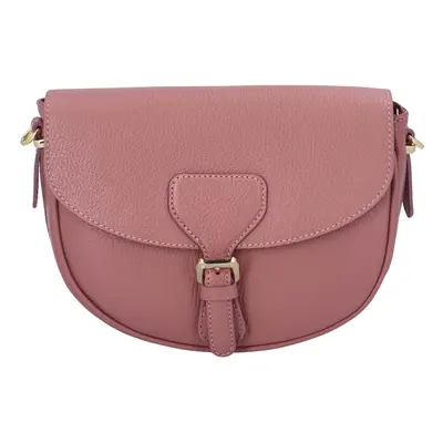 Dámská crossbody kožená kabelka Delami Nisca - růžová