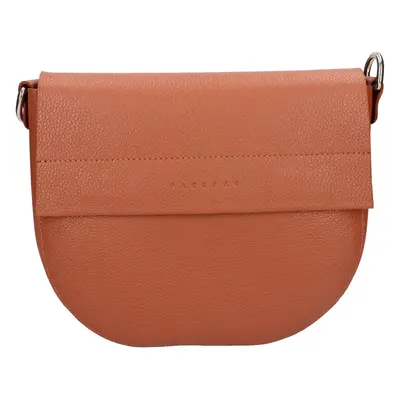 Dámská kožená crossbody kabelka Facebag Avela - hnědá