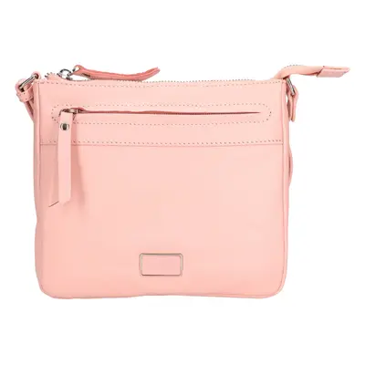 Dámská kožená crossbody kabelka Lagen Hesper - růžová