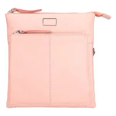 Dámská kožená crossbody kabelka Lagen Amara - růžová