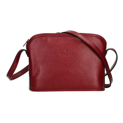 Kožená dámská crossbody kabelka Hexagona 111747 - vínová