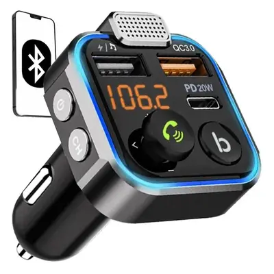 FM Bluetooth Vysílač/Nabíječka Xtrobb 22355 s Autonabíječkou 12V/24V, Kompatibilní s IOS a Andro