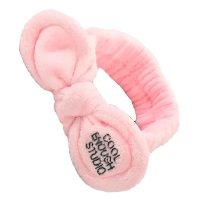 Měkký kosmetický Hairband s králičími ušima, materiál fleece, univerzální velikost, šířka mašle 