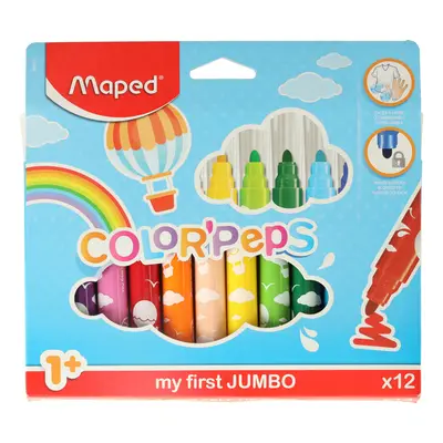 Creative Corner Jumbo Barevné výklopné krabicové popisovače 12ks