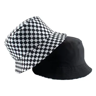 Oboustranný Klobouk FISHER BUCKET HAT, černobílá kartáčovaná, polyester/bavlna, univerzální