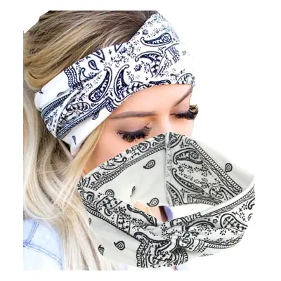 Velká měkká dámská pásek na vlasy turban BANDAMKA uzel boho, pružná a elastická, obvod 46-54 cm,