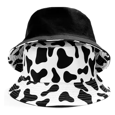 Oboustranný Rybářský Klobouk BUCKET HAT, Bílá/Černá, Polyester/Bavlna, Univerzální