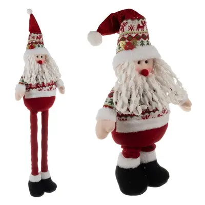 Ruhhy Teleskopický Vánoční Santa 95cm, červená/bílá, polyester