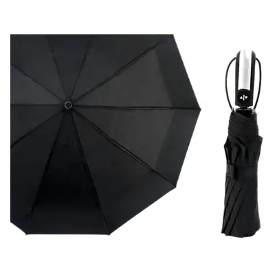 Automatický skládací deštník Parasol Black Elegant, černý, s ochranou proti UV záření, 114 cm