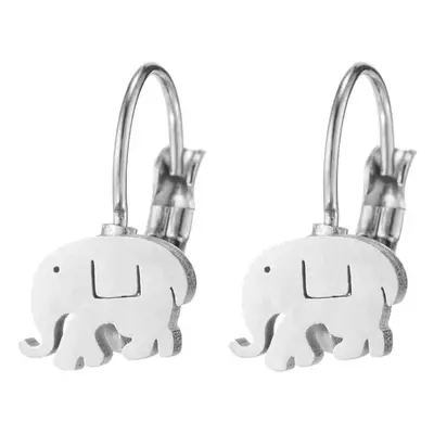 Náušnice Boho Elephant z chirurgické oceli 316L, stříbrné, 1 cm x 1 cm