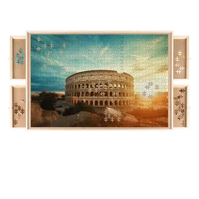 Dřevěná Puzzle Deska Malatec 21650, hnědá, pro 1500 dílků, rozměry 90,5 x 68 x 4,5 cm