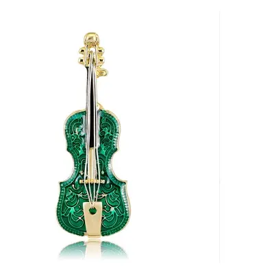 Flamenco Mystique Elegantní Ozdobná Brož GREEN HARVEN BZ80, Krystalová, 1.9 x 5.2 cm, Bez Niklu 