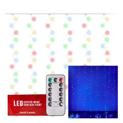 Creative Corner LED světelné záclony drát 3x3m 300LED multicolour