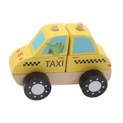 HOPE TOYS Dřevěné autíčko taxi