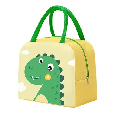 Termo Taška na Jídlo LUNCH BOX, Žlutý Dinosaurus, Vodotěsná, 23 x 19 x 13 cm