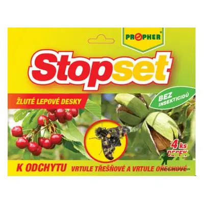 Stopset desky žluté na vrtuli třešňovou a ořechovou 20x20cm (4 ks)