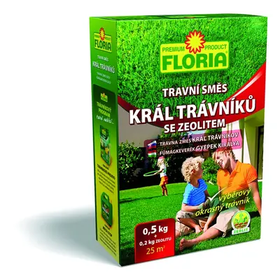 Floria Travní směs Král trávníků 0,5kg + zeolit 200g