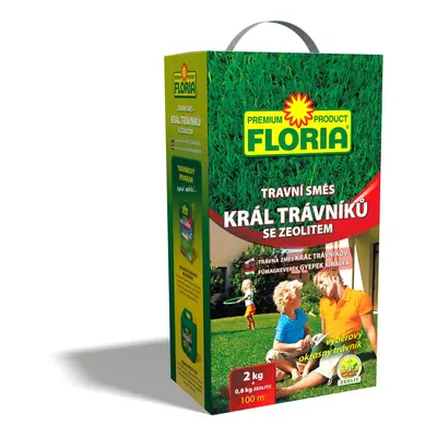 Floria Travní směs Král trávníků 2kg + zeolit 800g