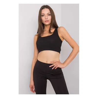 RUE PARIS Crop top Finn černý