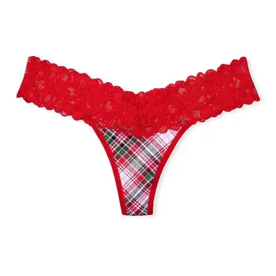 Tanga Victoria's Secret red noel plaid