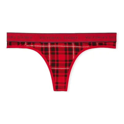 Tanga Victoria's Secret Cotton red holly plaid