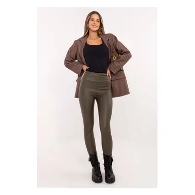 Trendy. ING Koženkové legíny 1853.23 khaki