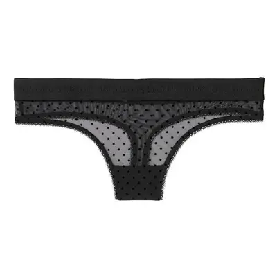 Victoria's Secret Tanga Victorias Secret Mesh Dot černá