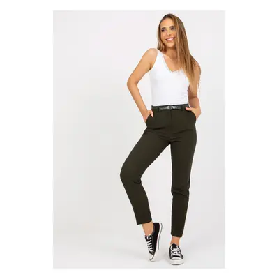 XSAPIENZA Kalhoty Lounge luxe tmavé khaki