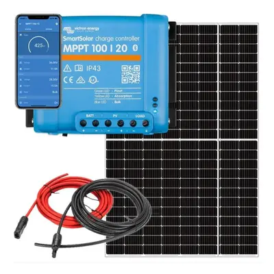 Solární panel 2x375W s regulátorem nabíjení 20A Mppt - 24V