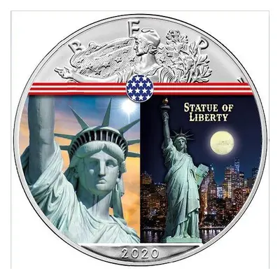 1 Stříbrná mince Silver Eagle - Statue Of Liberty - 1 Oz - Usa