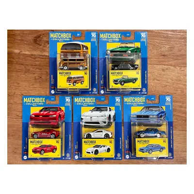 sada 5 kusů modelů Matchbox Collectors 70 - Vw Triumph Chevy Lexus