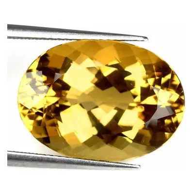 Přírodní zlatý beryl 12.16 ct. certifikát Igi