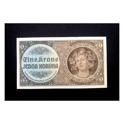 1 koruna 1940 neperforovana serie D 054 v Unc