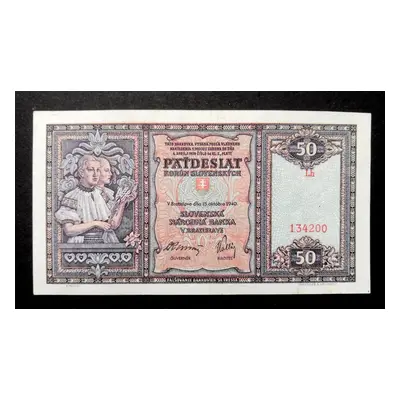 50 korun 1940neperforovana serie Lh stav Unc