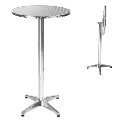 Tectake Gmbh 401489 hliníkový bistro stůl ø60cm skládací výškově nasta