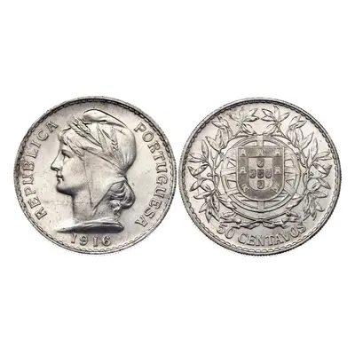 Portugalsko 50 centavos 1916