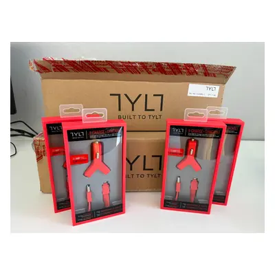 24ks - Nabíječka do sítě Tylt micro Usb 2x Usb (MIC-YCHGRD-T) Red