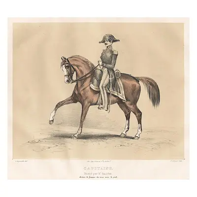 Kuň Capitaine Ii. Baucher kolor. litogr. 1842